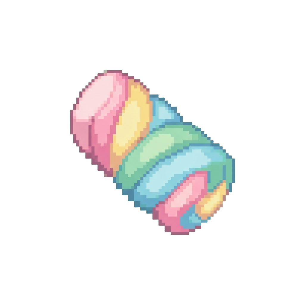 Pastel Rainbow-swirled Marshmallows