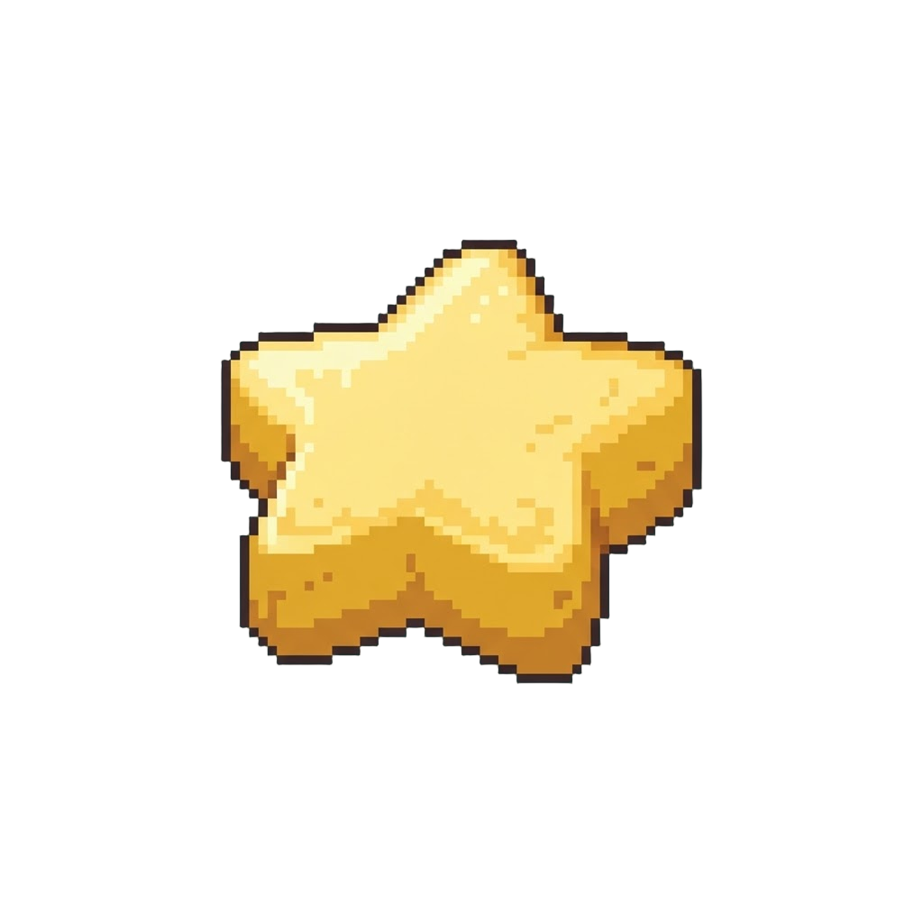 Star-shaped Golden Marshmallows