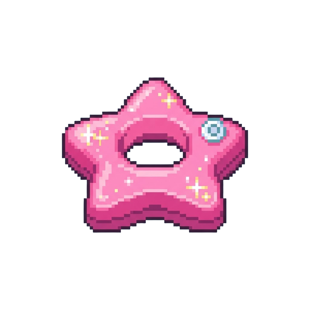 Sparkling Pink Star-shaped Floaties