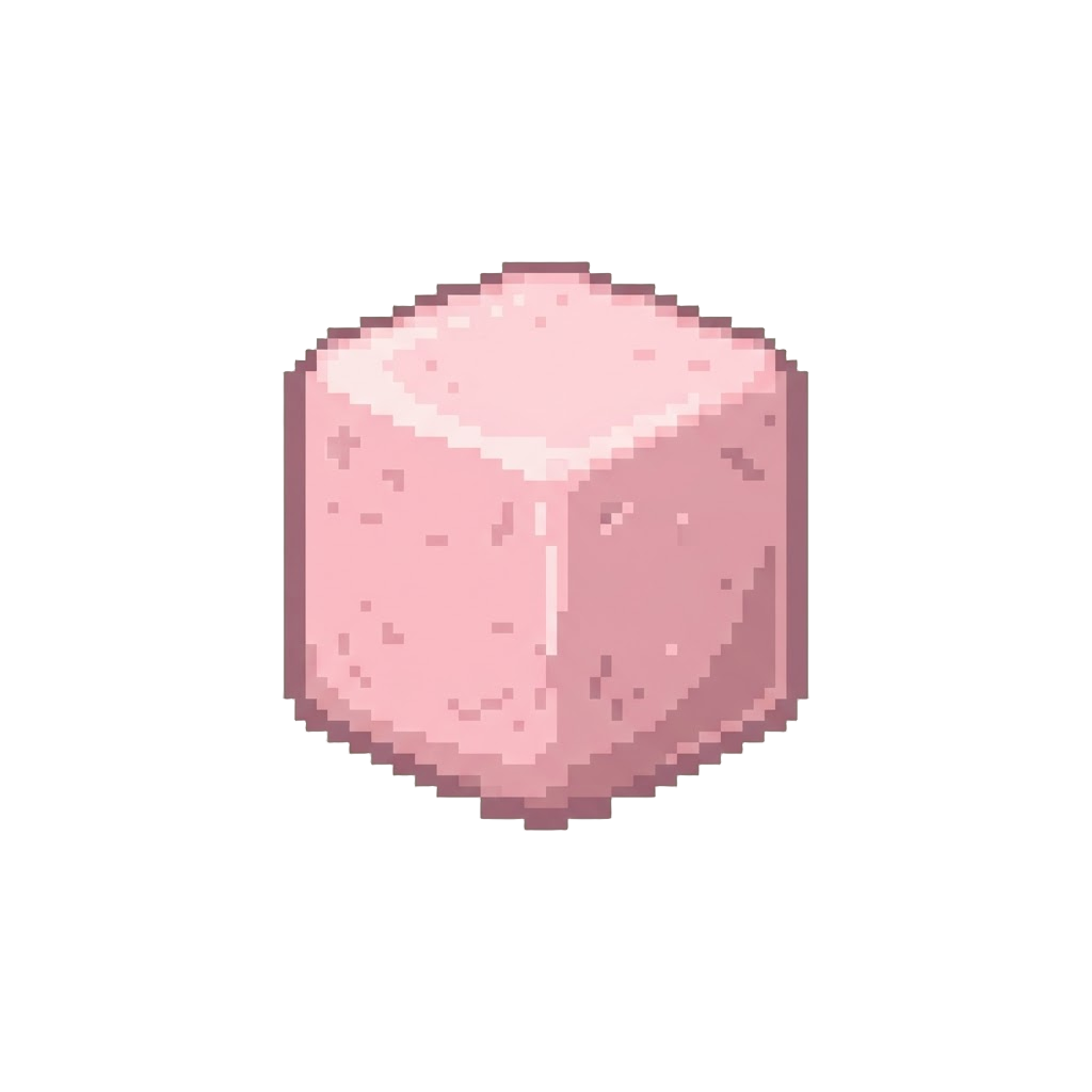 Cubed Pastel Pink Marshmallows