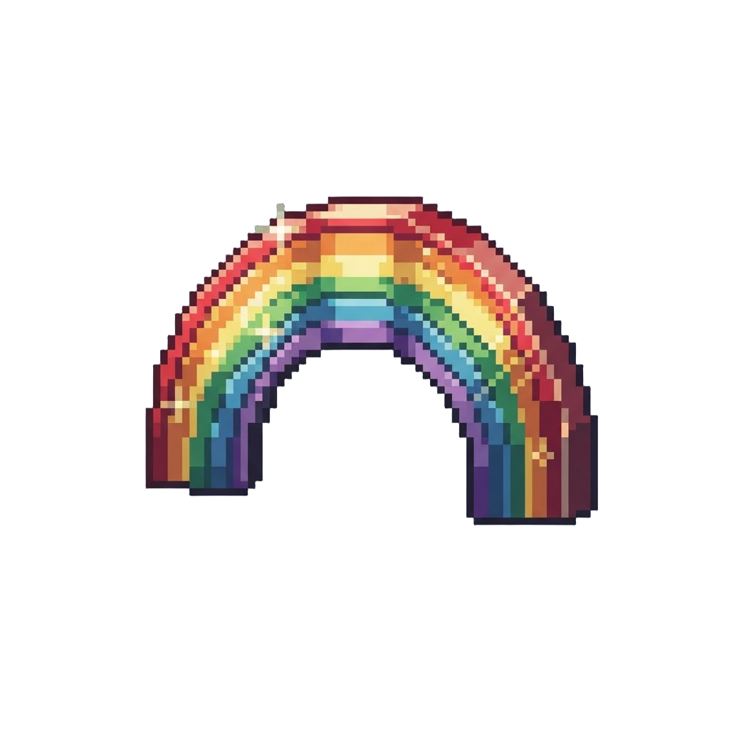 A Shimmering Metallic Sparkle Rainbow