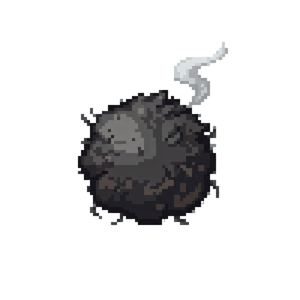 A Tiny Smoking Soot Puff Ball