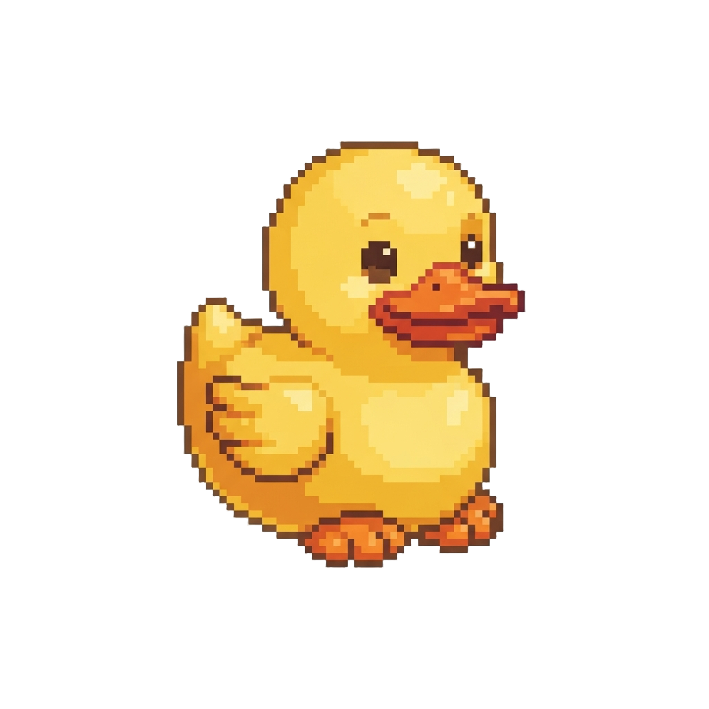 A Chubby Smiling Duckling Toy