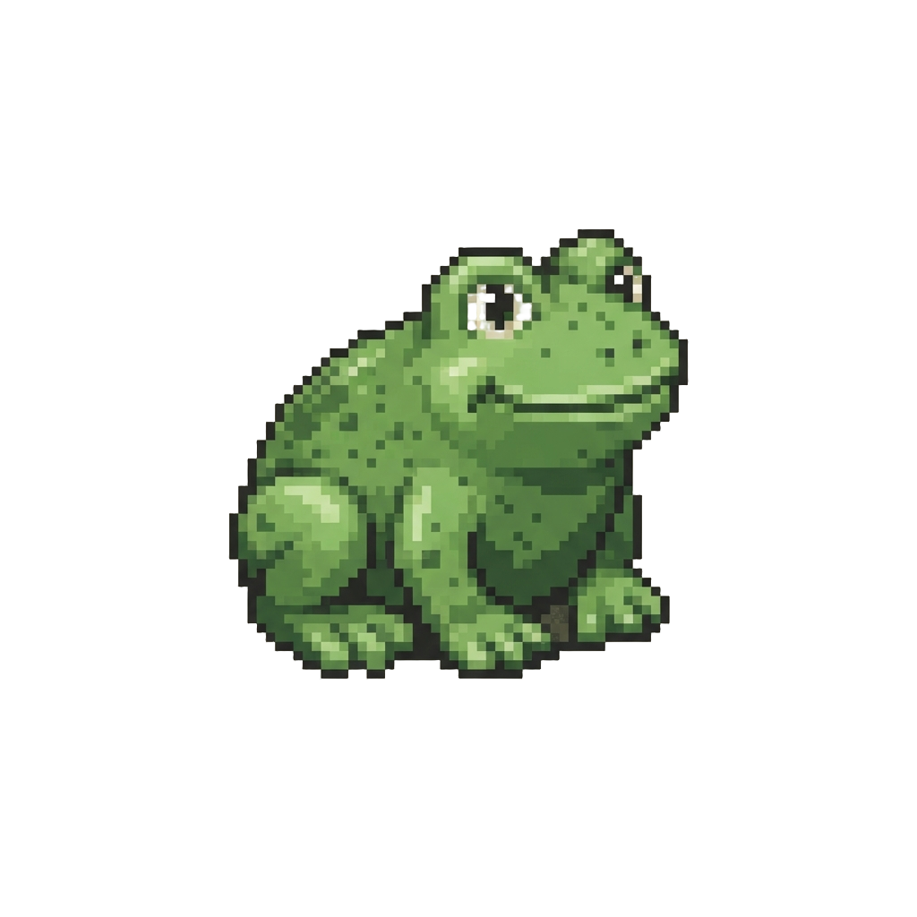 A Cozy Ceramic-style Frog Figurine