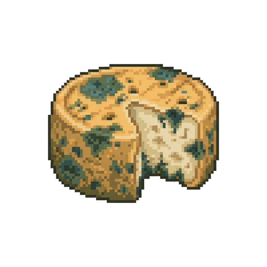 A Miniature Half-eaten Moldy Cheese Wheel