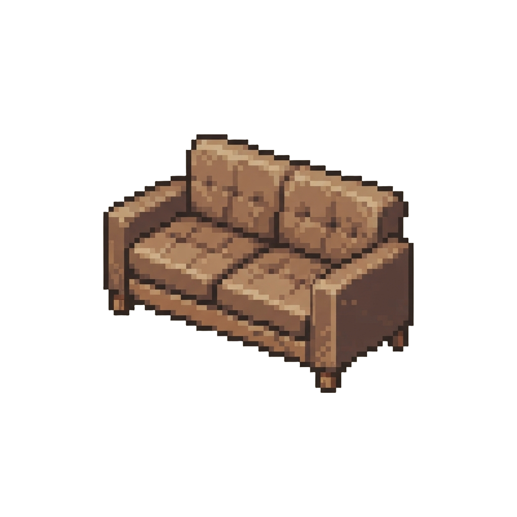 A Dusty Leather Atrium Sofa