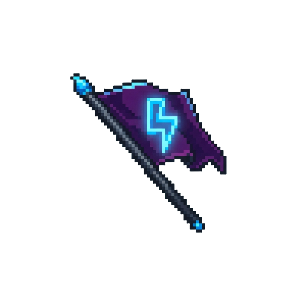 A Glowing Neon Flag