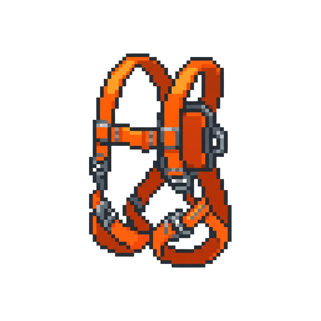 A Neon Orange Safety Harness