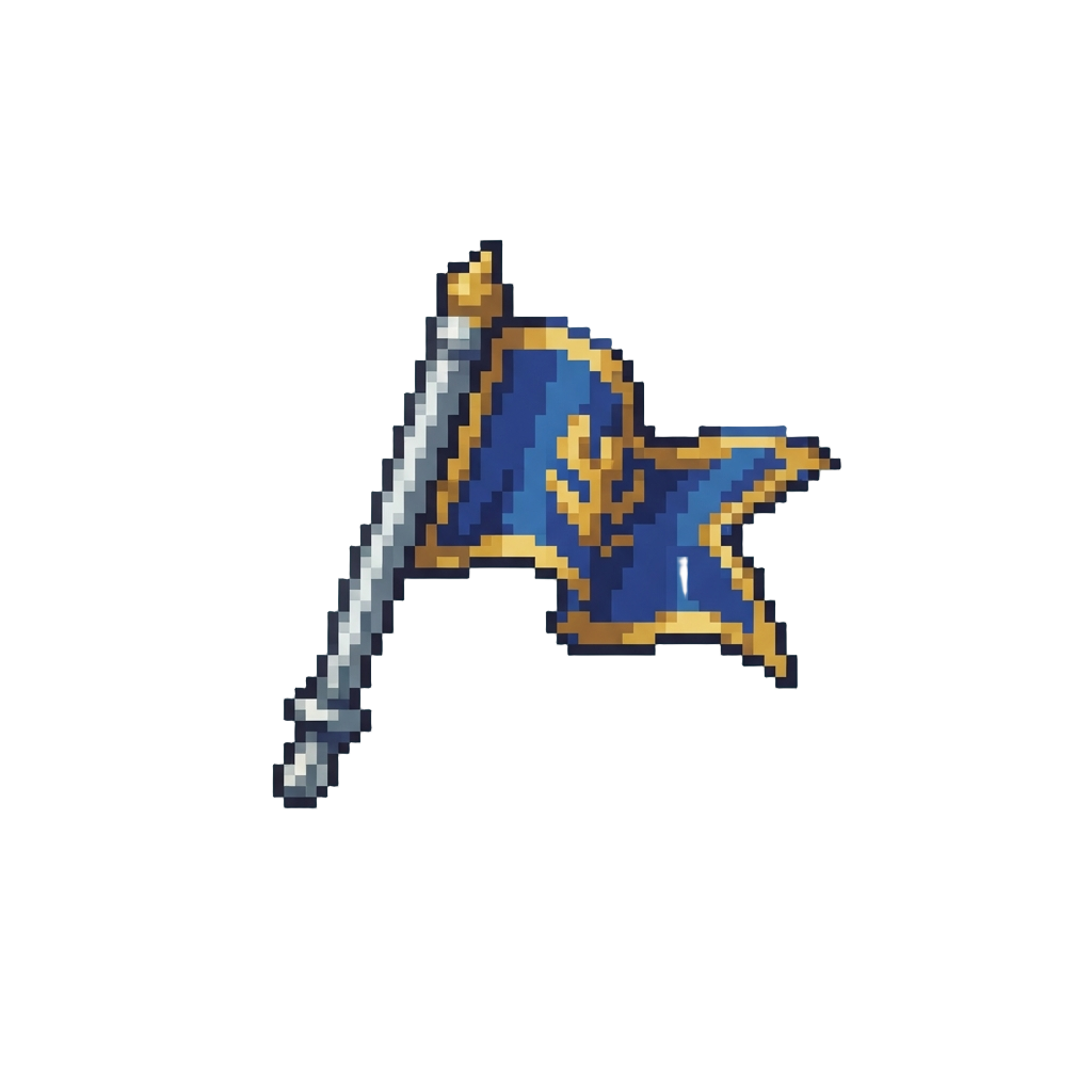 A Shiny Metallic Flag
