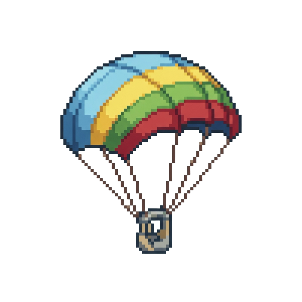 A Retro Multi-color Parachute