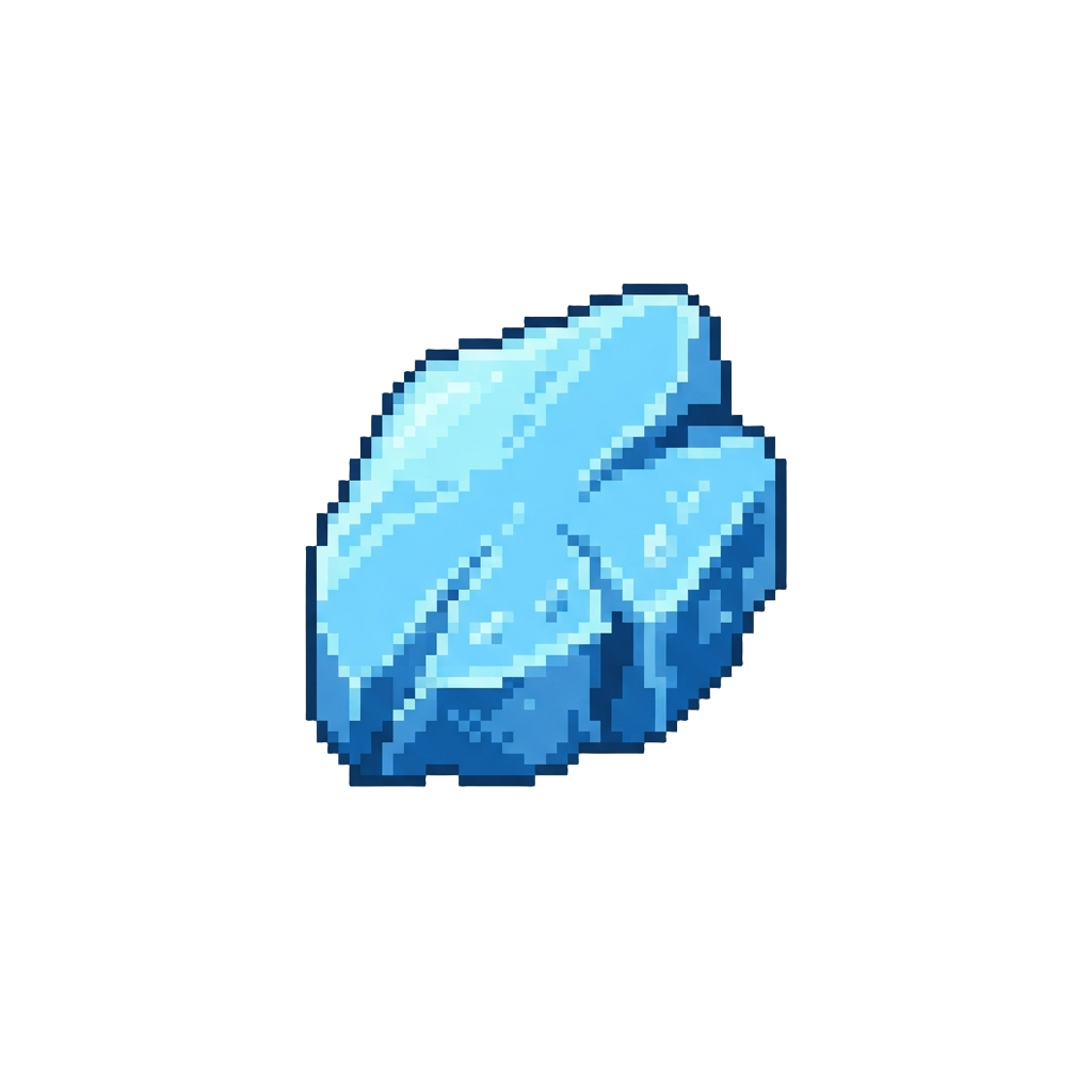 A Drifting Piece of Blue Ice