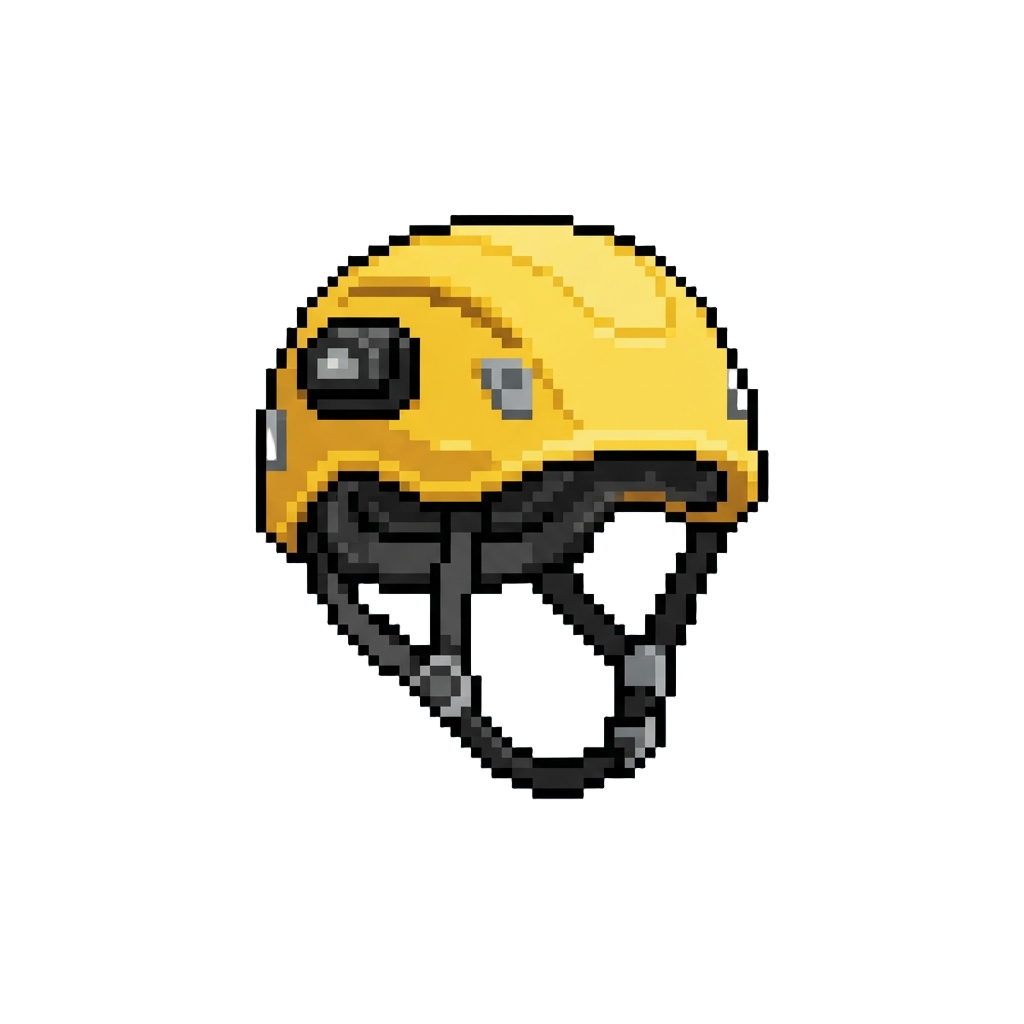 A Bright Yellow Climbing Helmet
