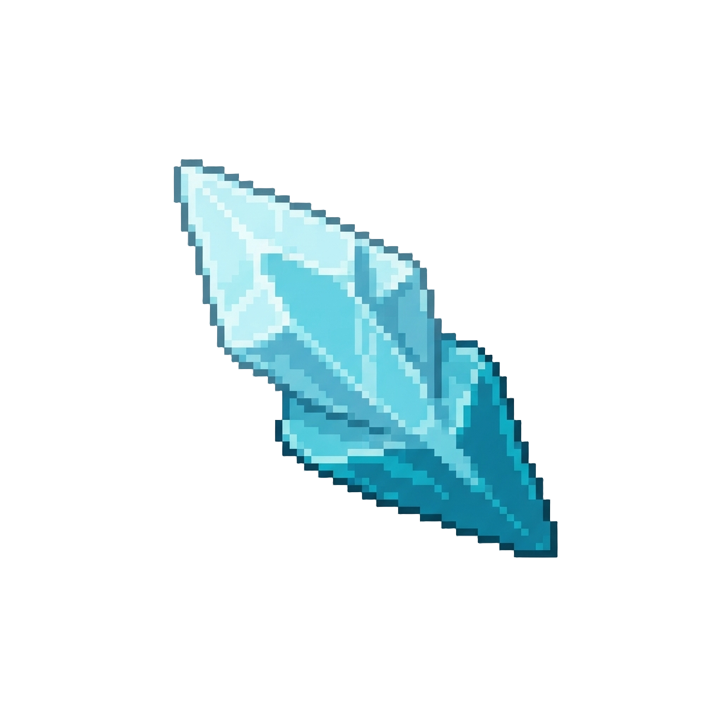 A Spinning Ice Splinter