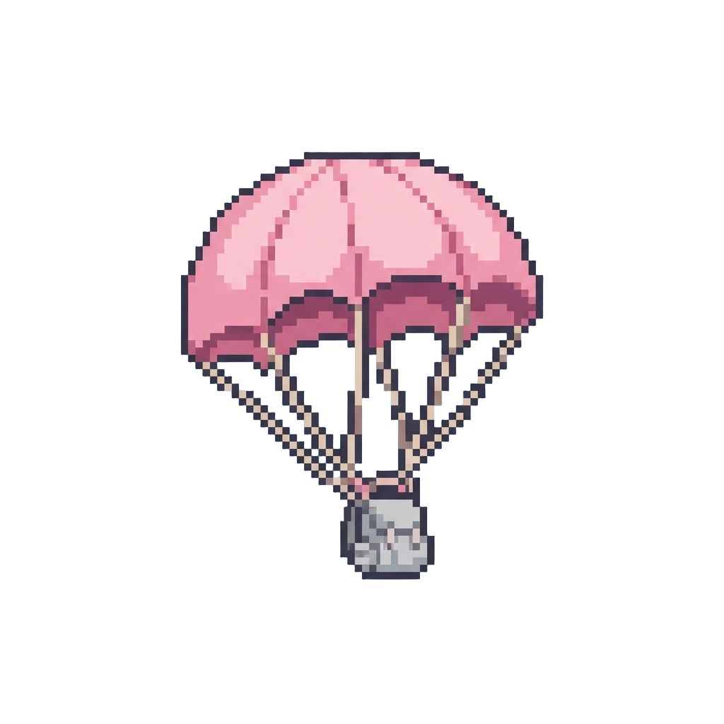 A Pastel Pink Parachute