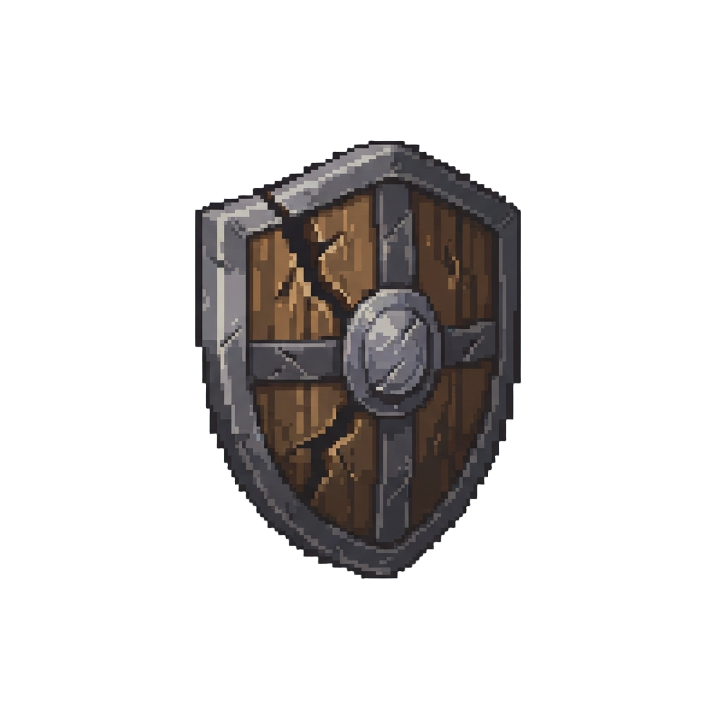 A Cracked Miniature Shield