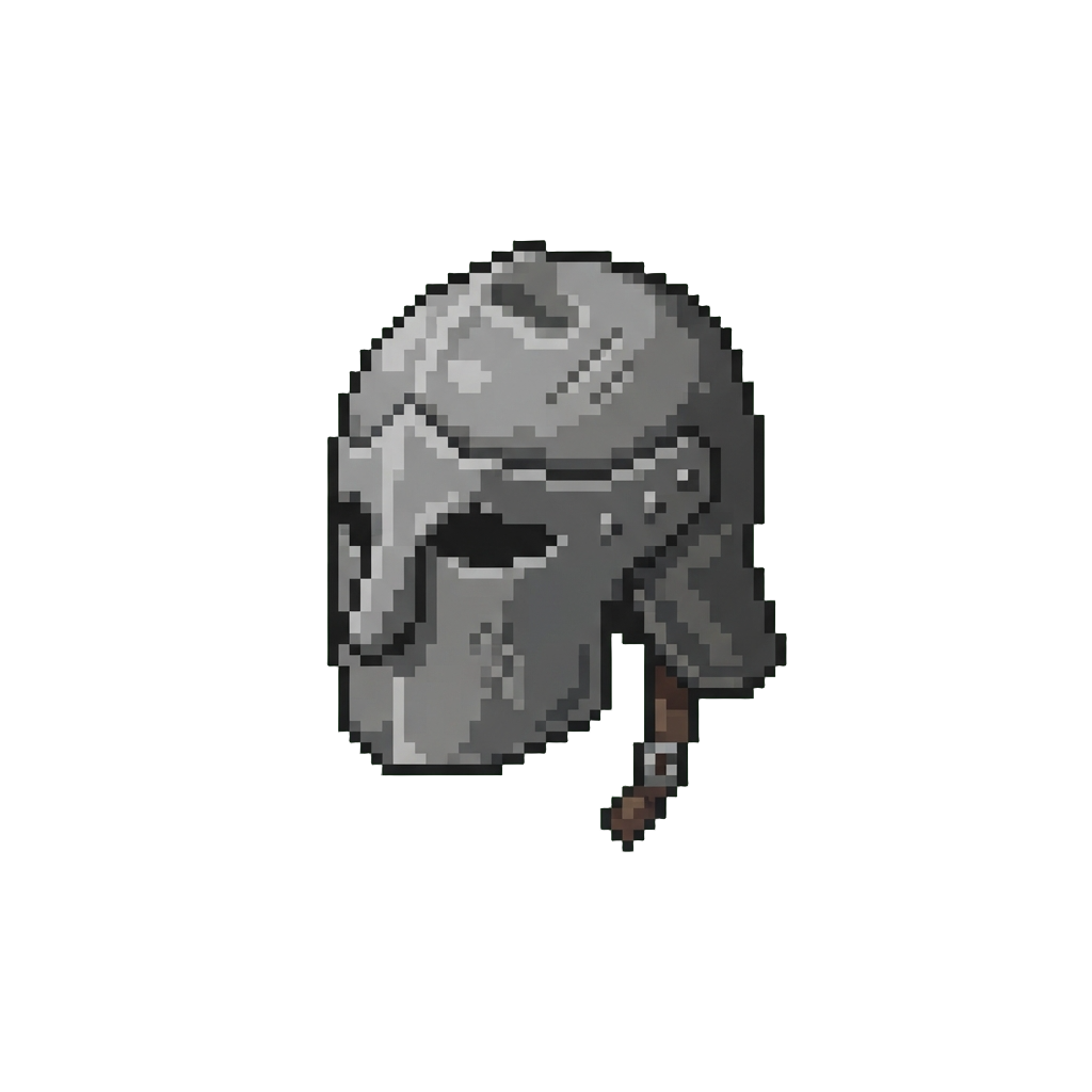 A Bent Toy Iron Helmet