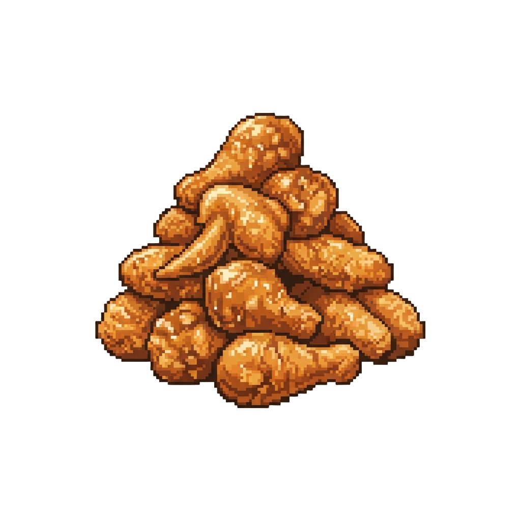 A Giant Stack of Glazed Fried Chicken