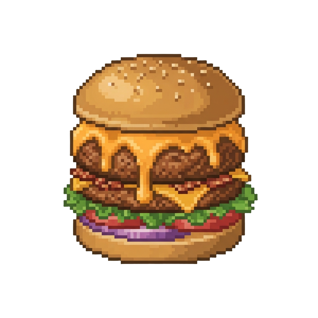 A Towering Molten Cheese Burger