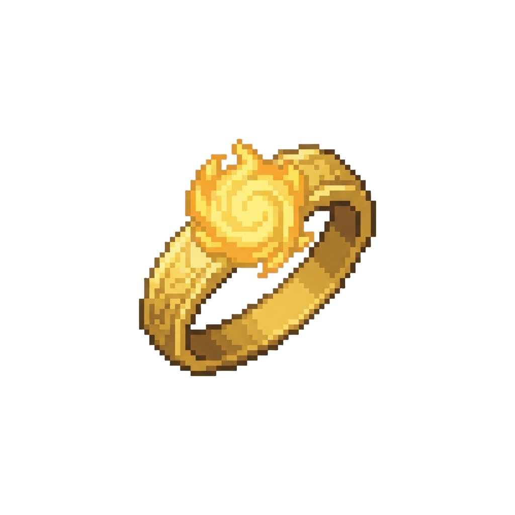 A Radiant Golden Chi Aura Ring
