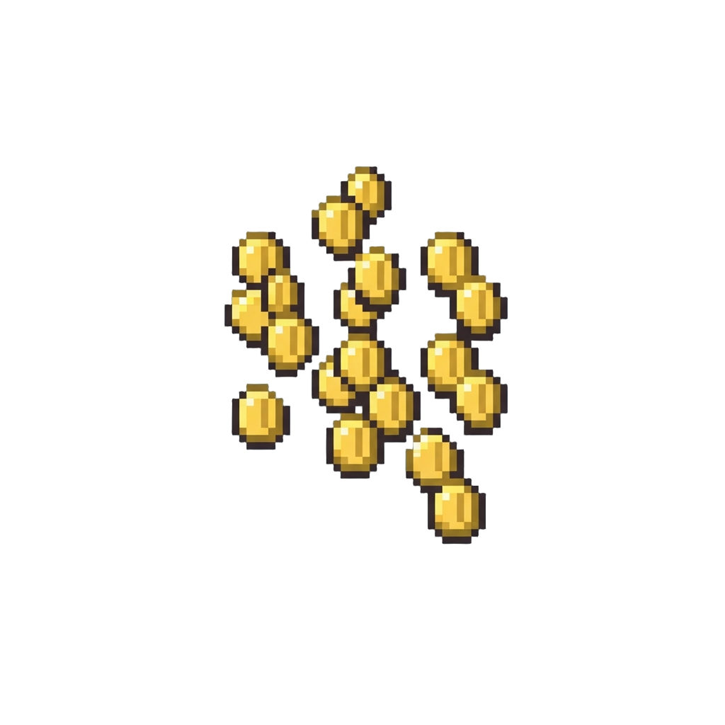 A Rain of Shiny Gold Coins Streaming Down