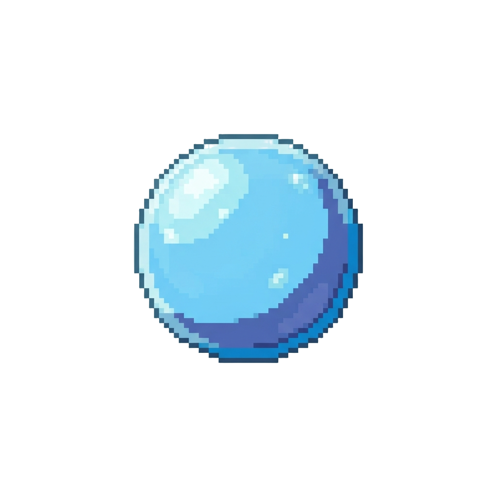 A Single Slow Bubble Floating Across the Screen