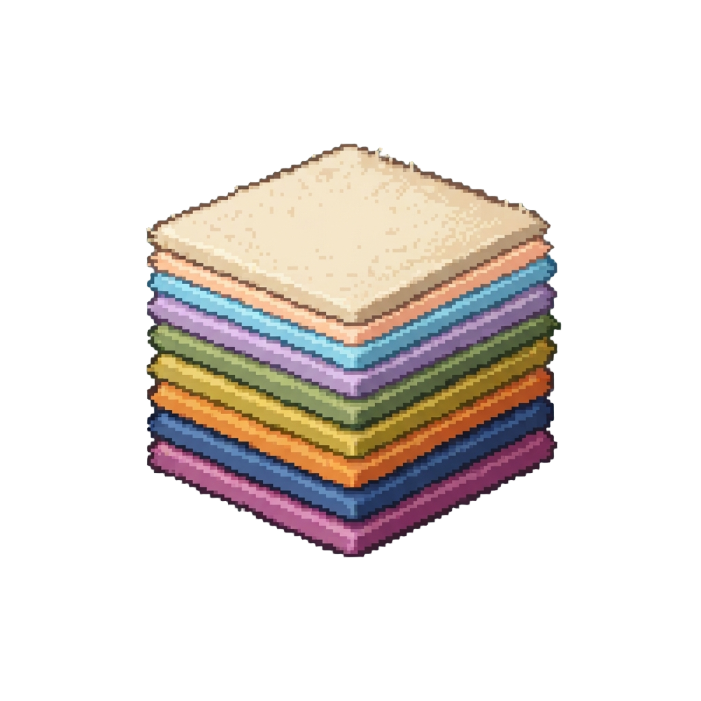 A Stacks of Soft Felt Pads