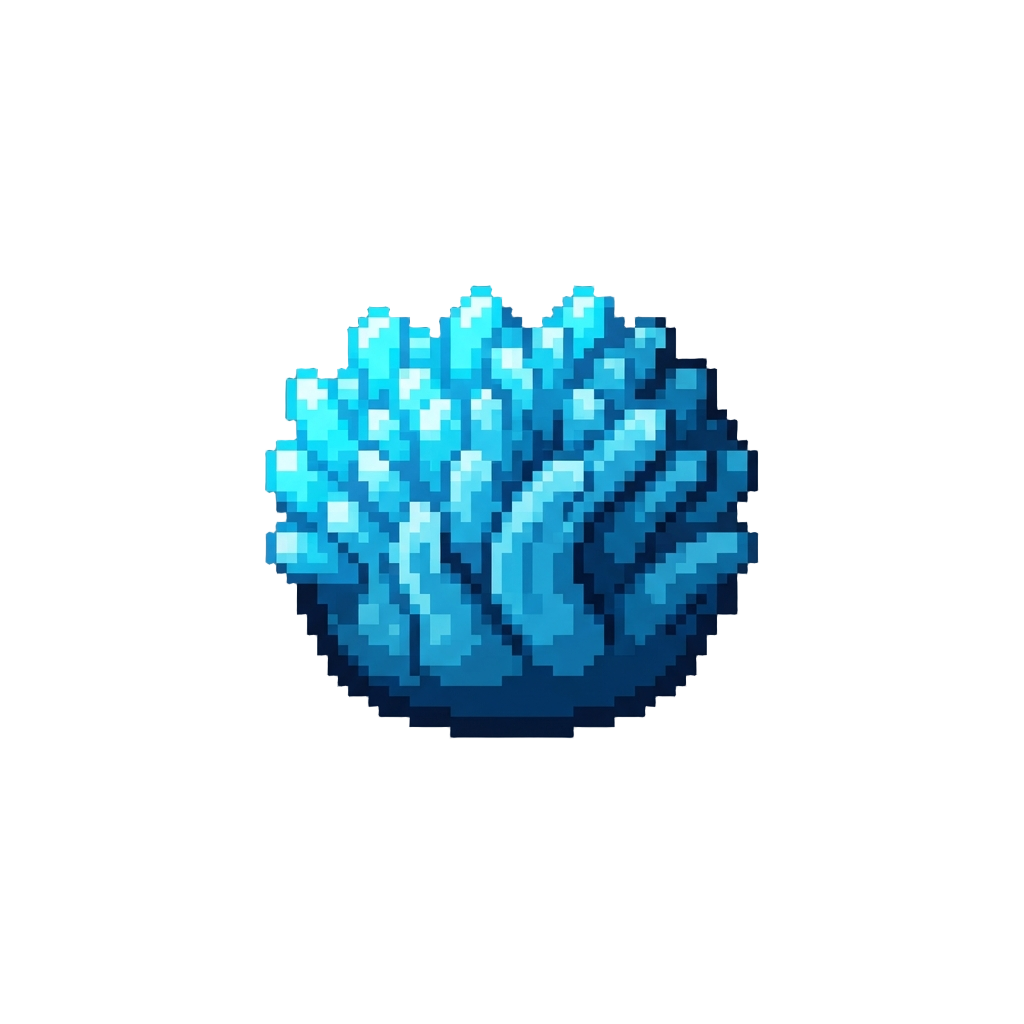A Cluster of Luminescent Blue Sea Anemones