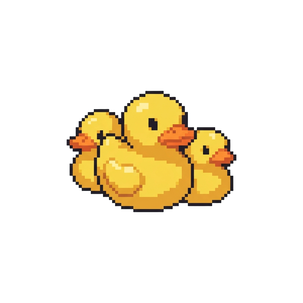 A Group of Mini Toy Rubber Ducks