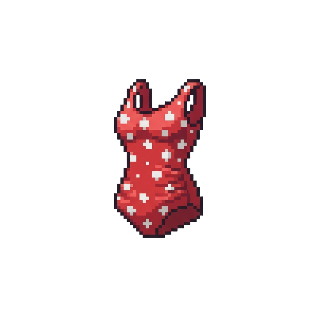 A Retro Polka-dot One-piece Swimsuit