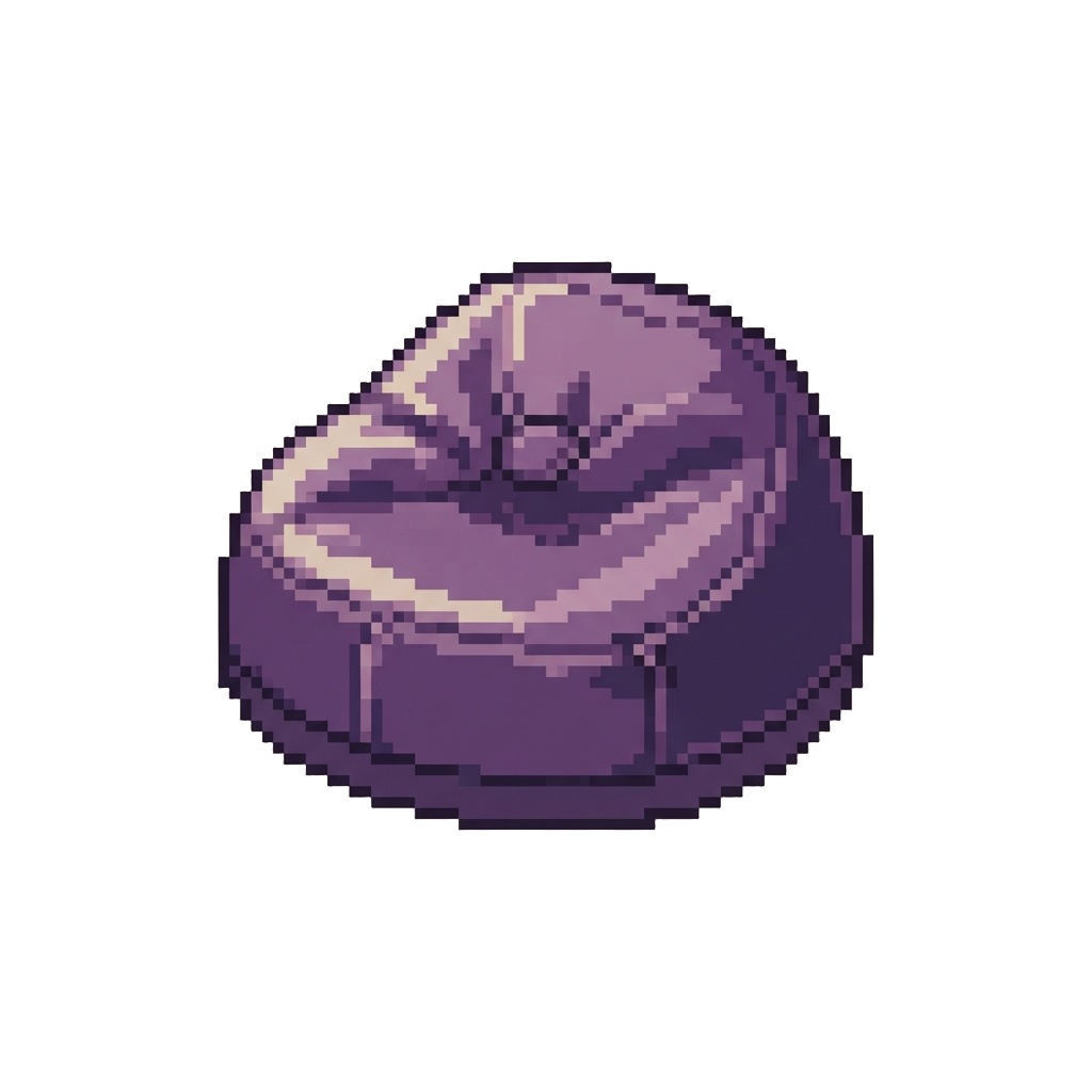 A Soft Velvet Beanbag