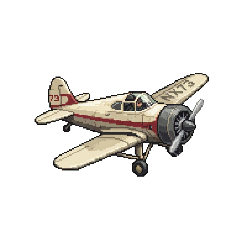 A Retro Propeller Plane