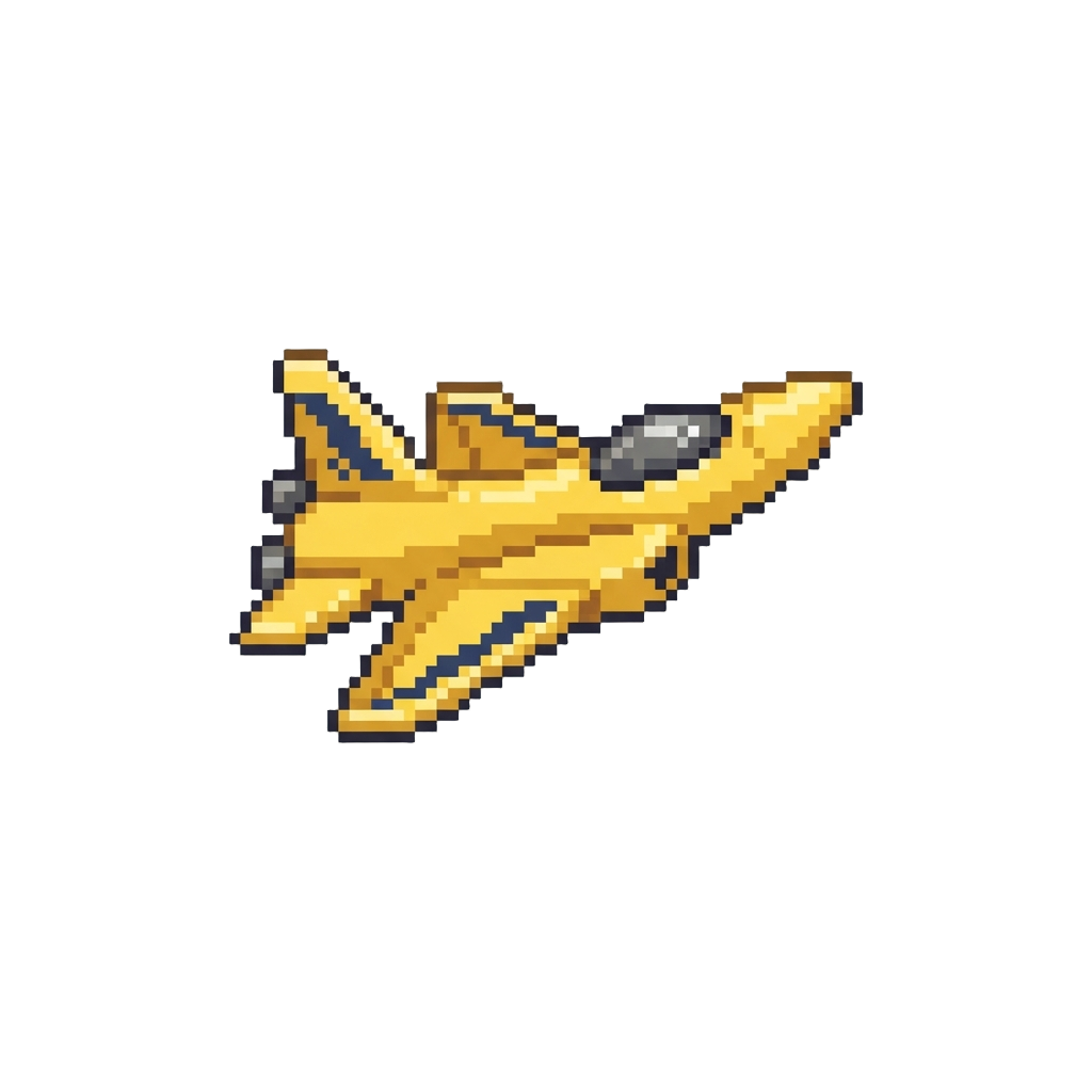 A Sleek Yellow Toy Jet