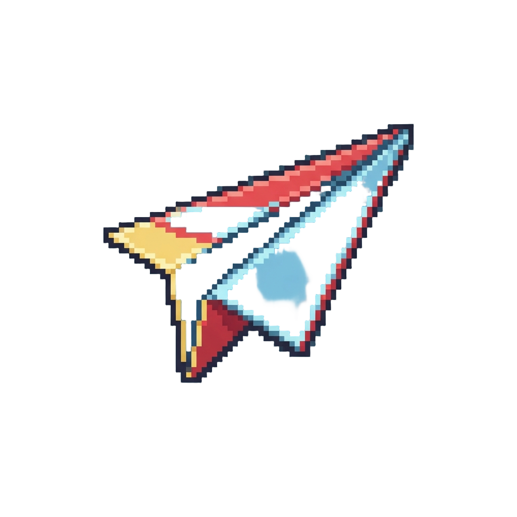 A Colorful Paper Airplane
