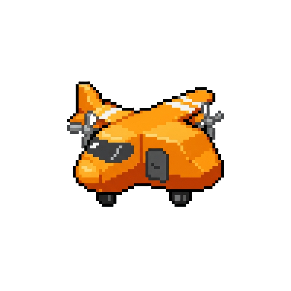 A Bright Orange Cargo Toy Plane