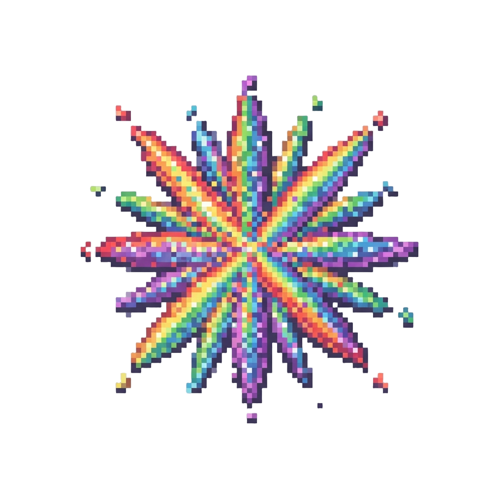 A Sudden Explosion of Miniature Rainbow Glitter