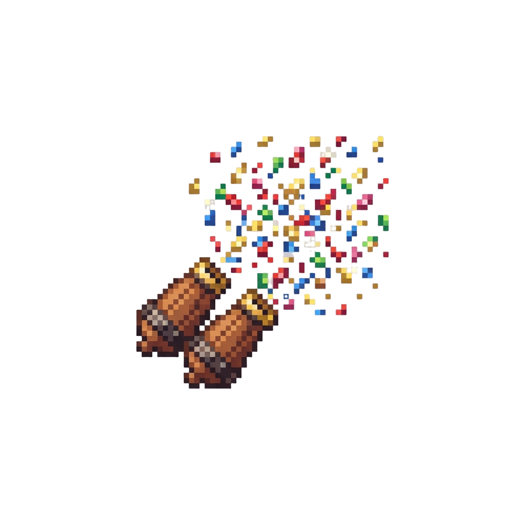 A Celebratory Spray of Sparkling Confetti Cannons