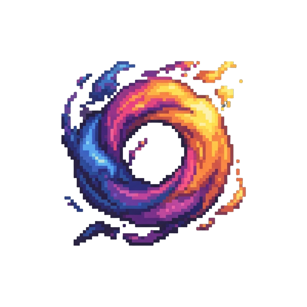 A Glorious Multi-colored Smoke Ring Burst