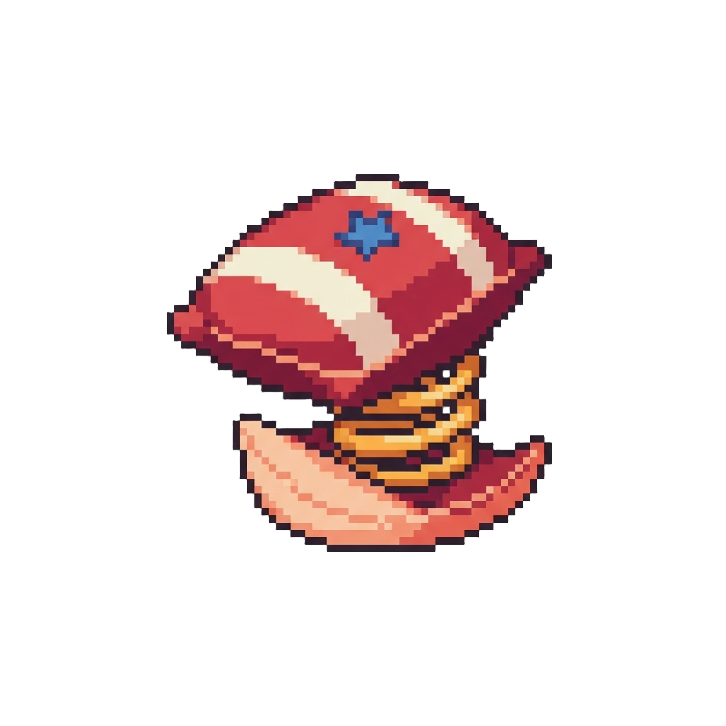 A Comical Bounce Off a Miniature Spring Cushion