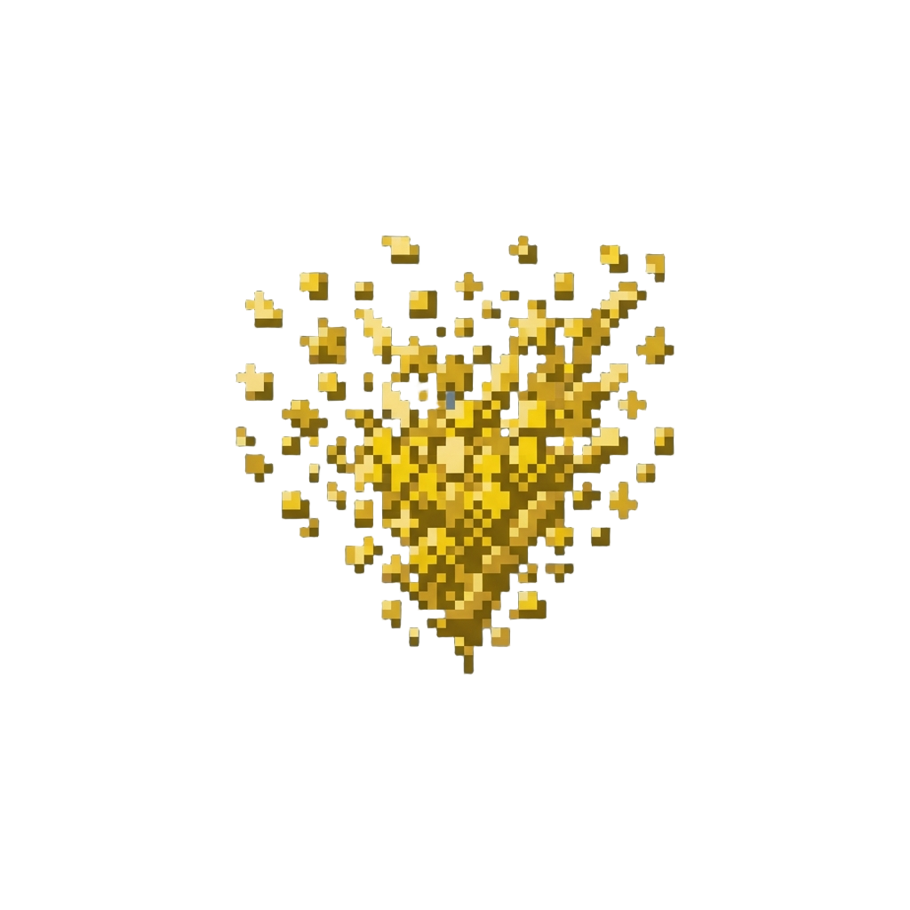 A Dazzling Shower of Golden Confetti Burst