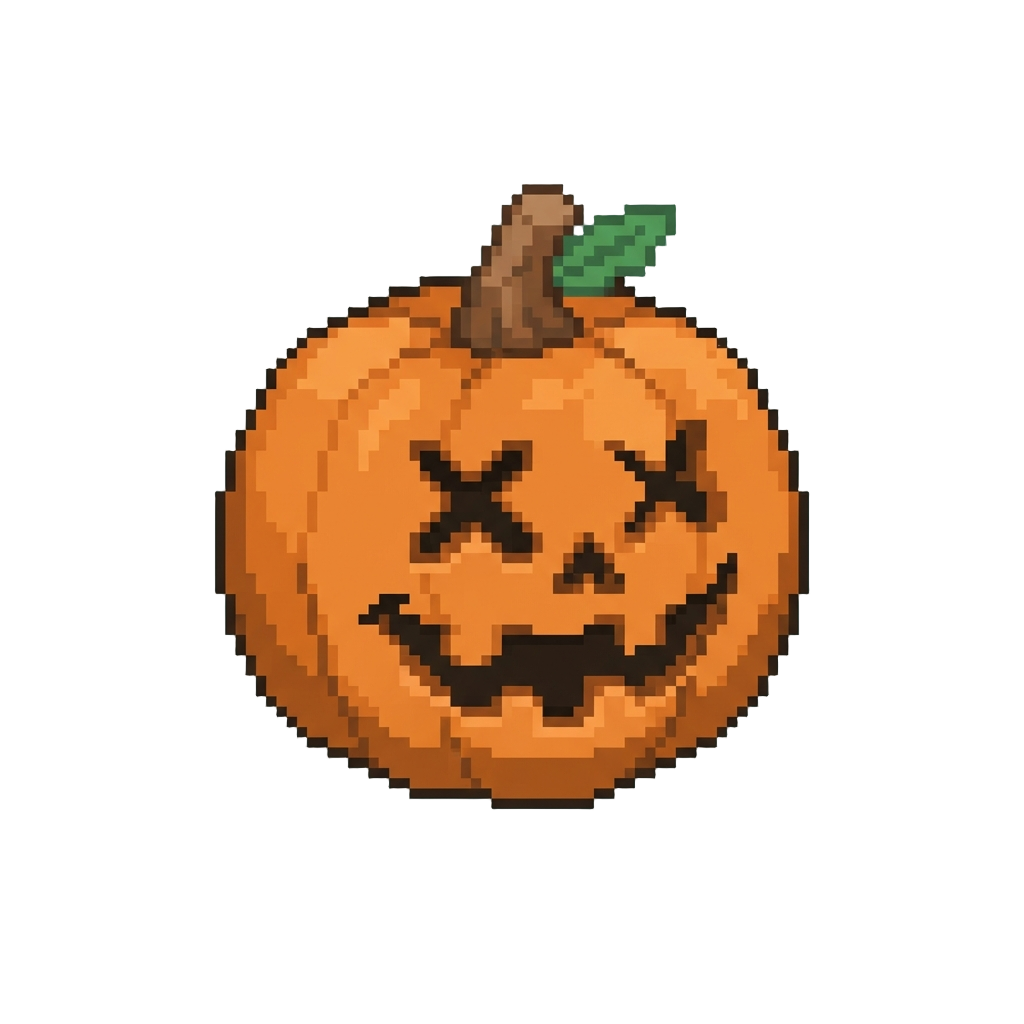 A Cross-eyed Silly Face Carved Into the Pumpkin