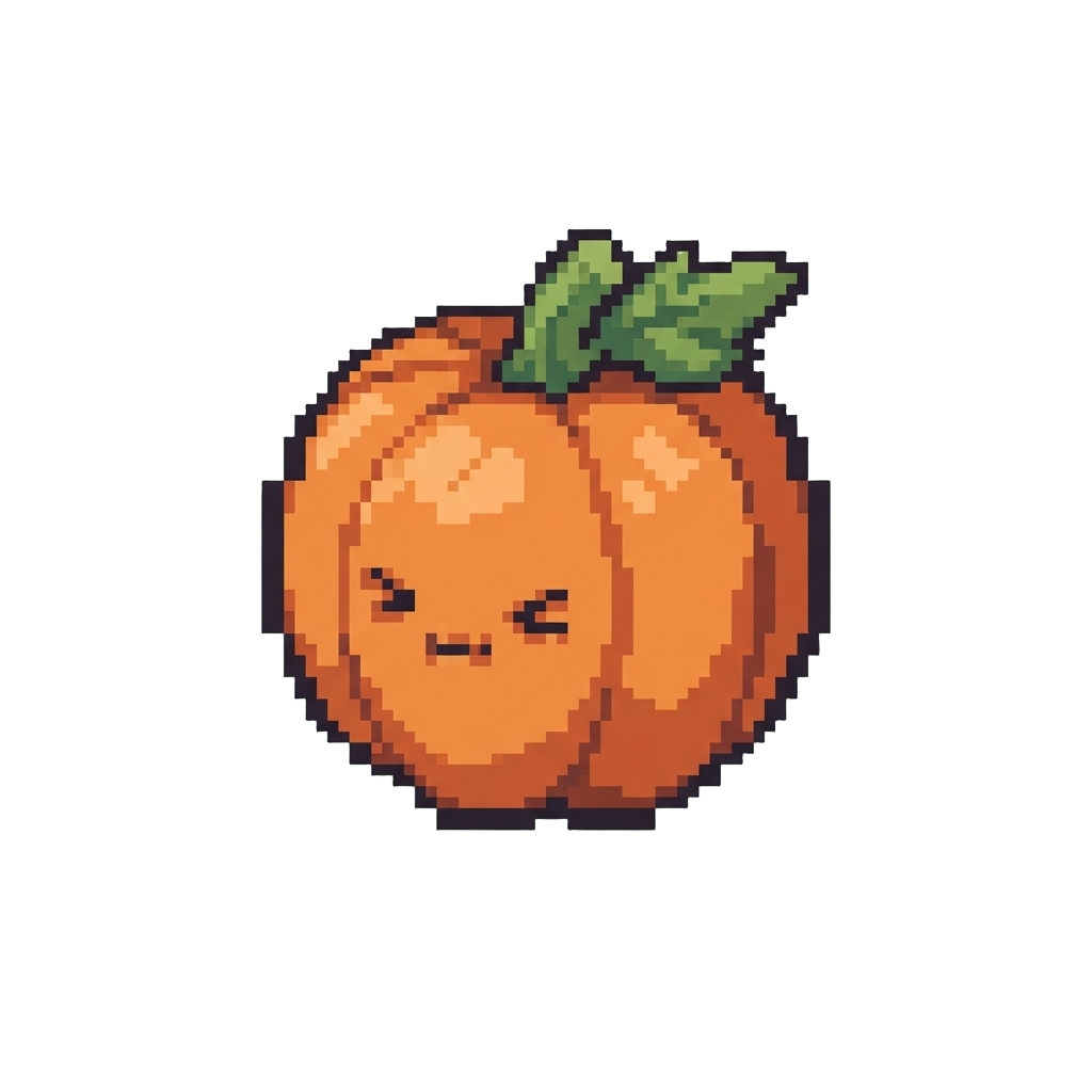 A Tiny Tiny Squinty Dot Face Carved Into the Pumpkin