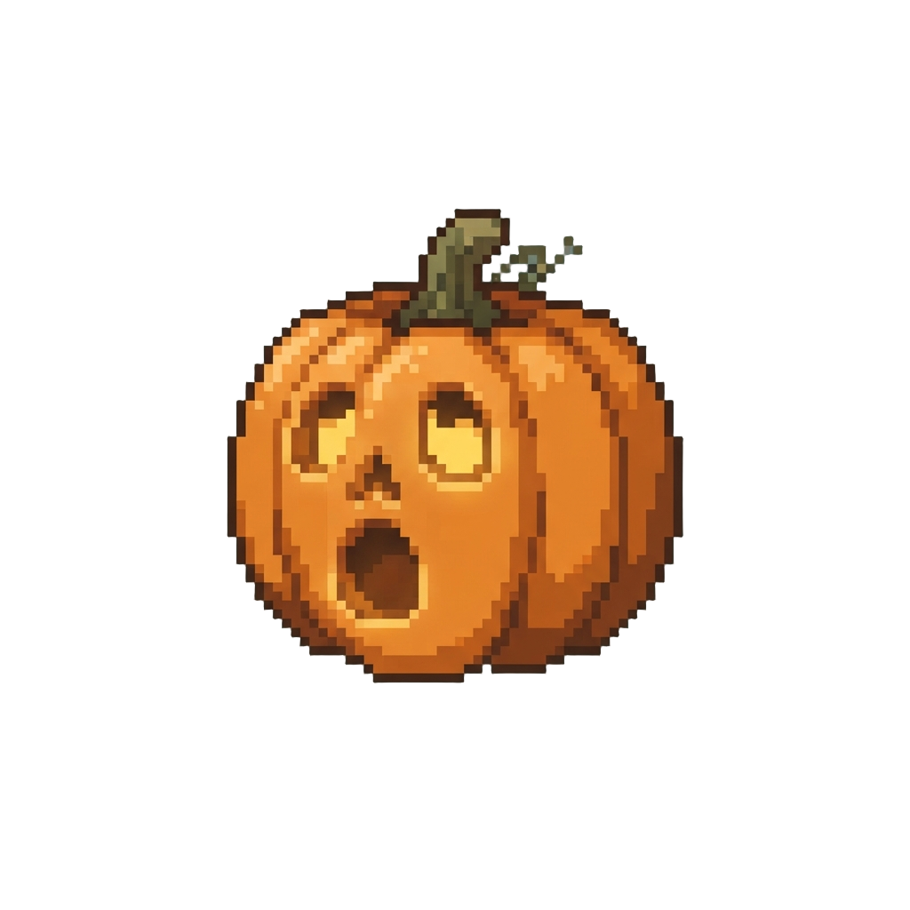 A Shocked Surprised-o Face Carved Into the Pumpkin