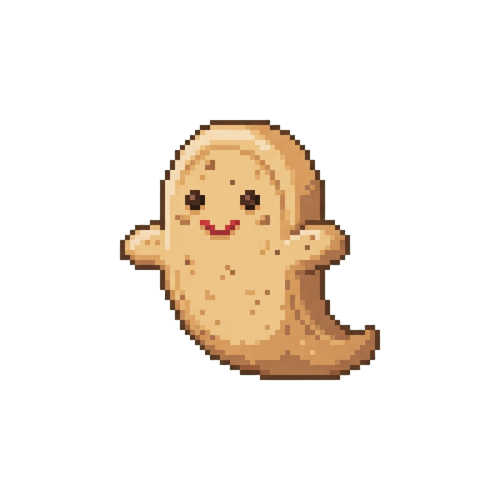 A Ghost-shaped Spooky Biscuit