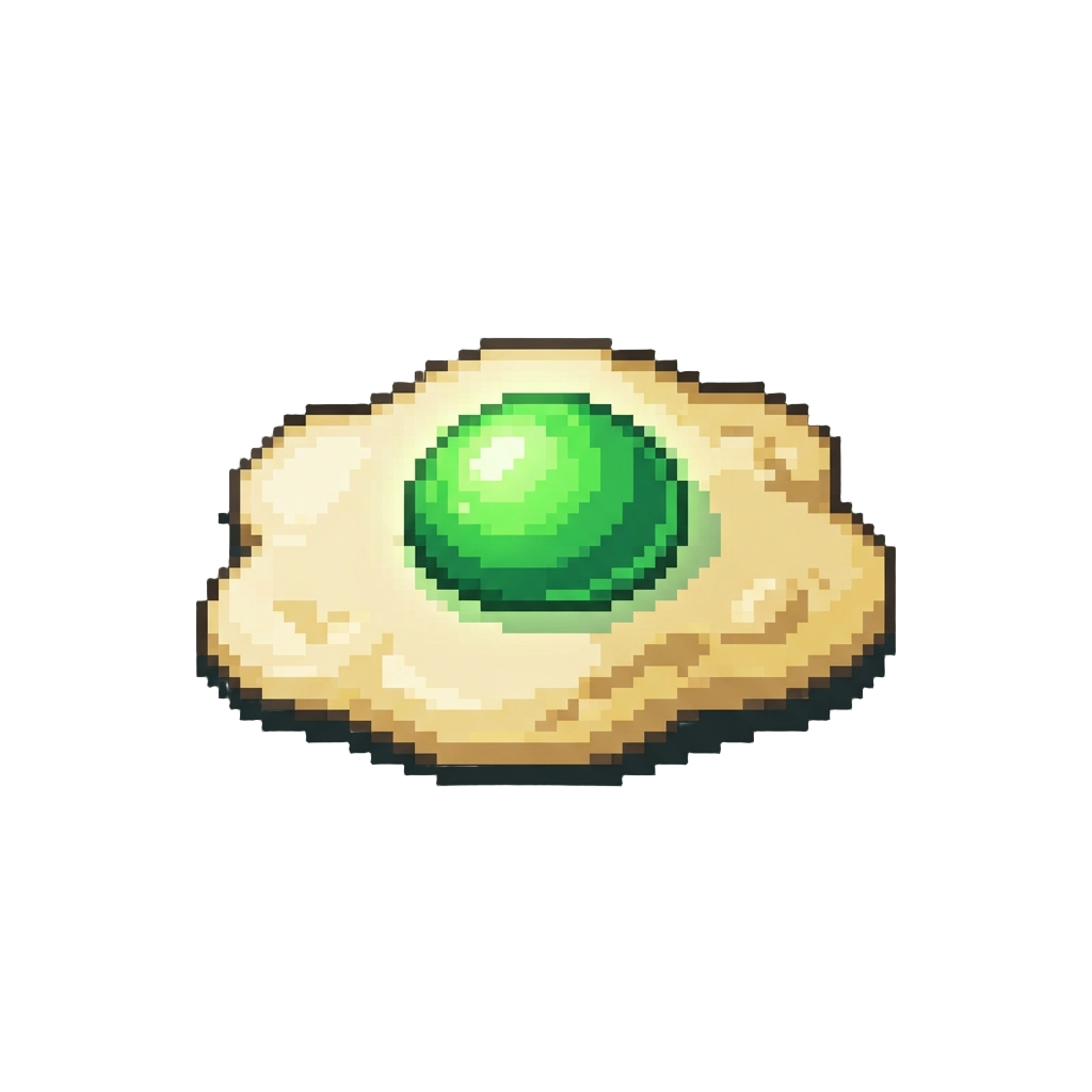 A Glowing Green Monster-yolk Fried Egg