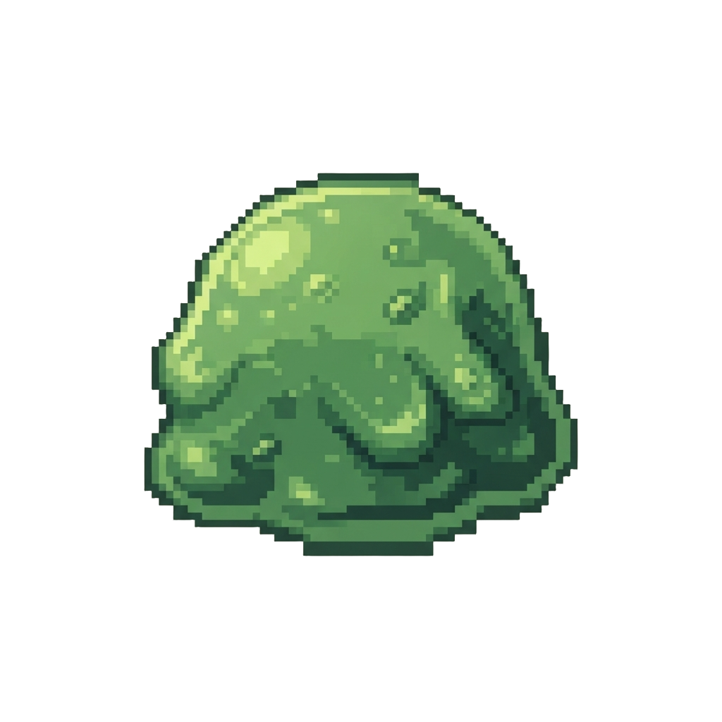 A Blob of Green Mystery Slime Gel
