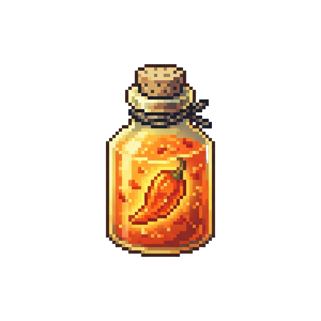 A Golden Glowing Ghost Pepper Sauce