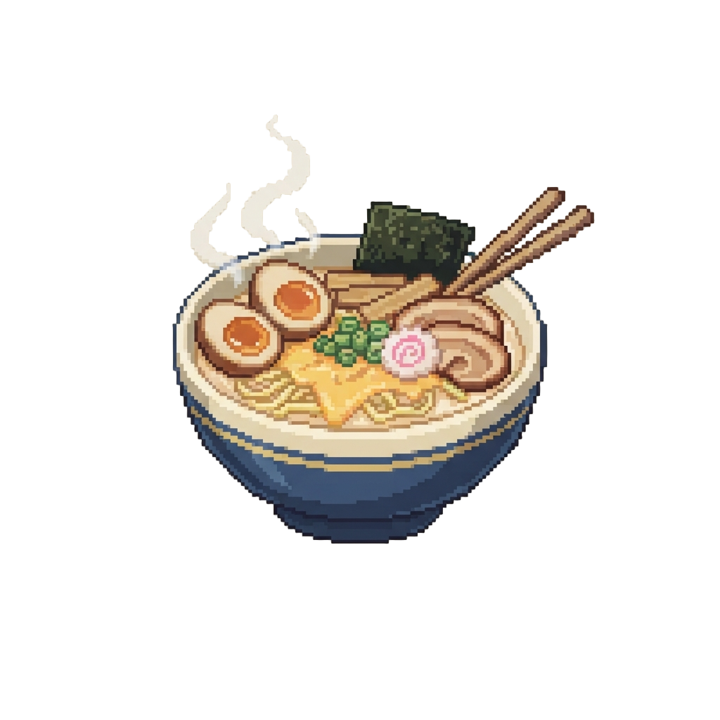 A Steaming Bowl of Cheesy Tonkotsu Ramen with Soft-boiled Eggs