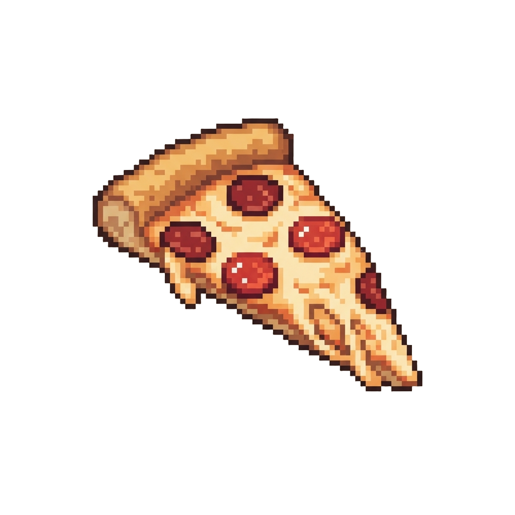 A Warm Pepperoni Pizza Slice with Long Cheese Pulls