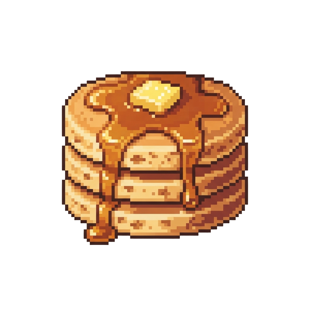 A Stack of Fluffy Buttermilk Pancakes Drenched in Maple Syrup