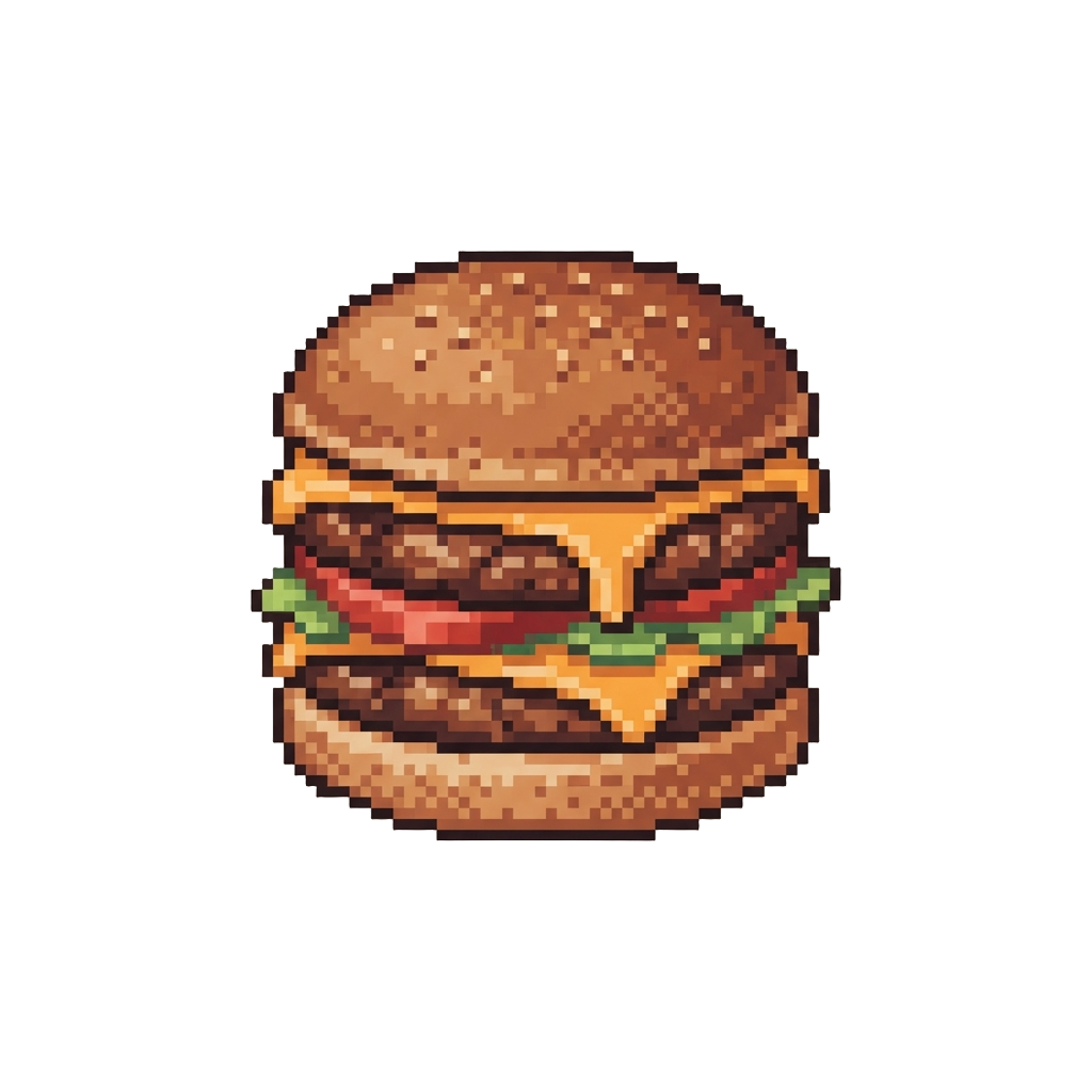 A Juicy Double Cheeseburger Packed with Melted Cheddar